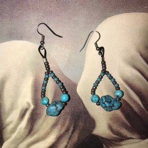 Beaded Turquoise Earrings